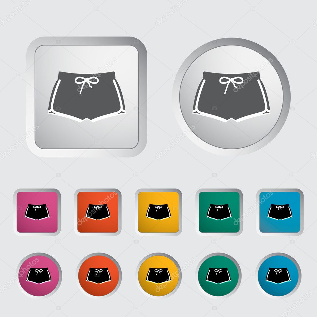 Sports shorts single icon. Vector illustration.