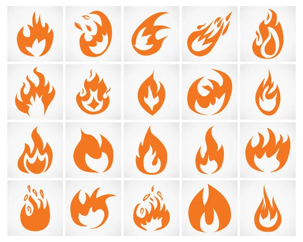 Огненная икона — стоковый вектор