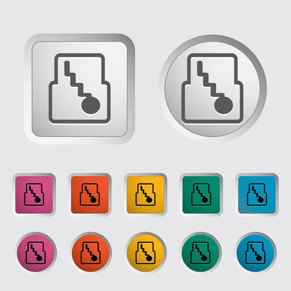 Pictogram automatische versnelling. — Stockvector