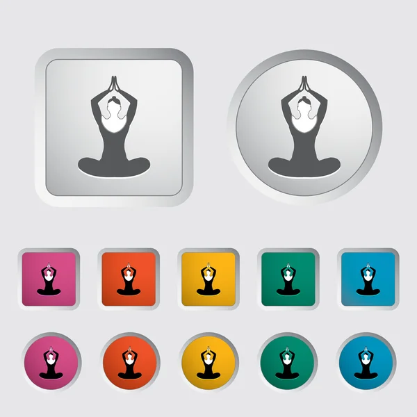Yoga-icoon. — Stockvector