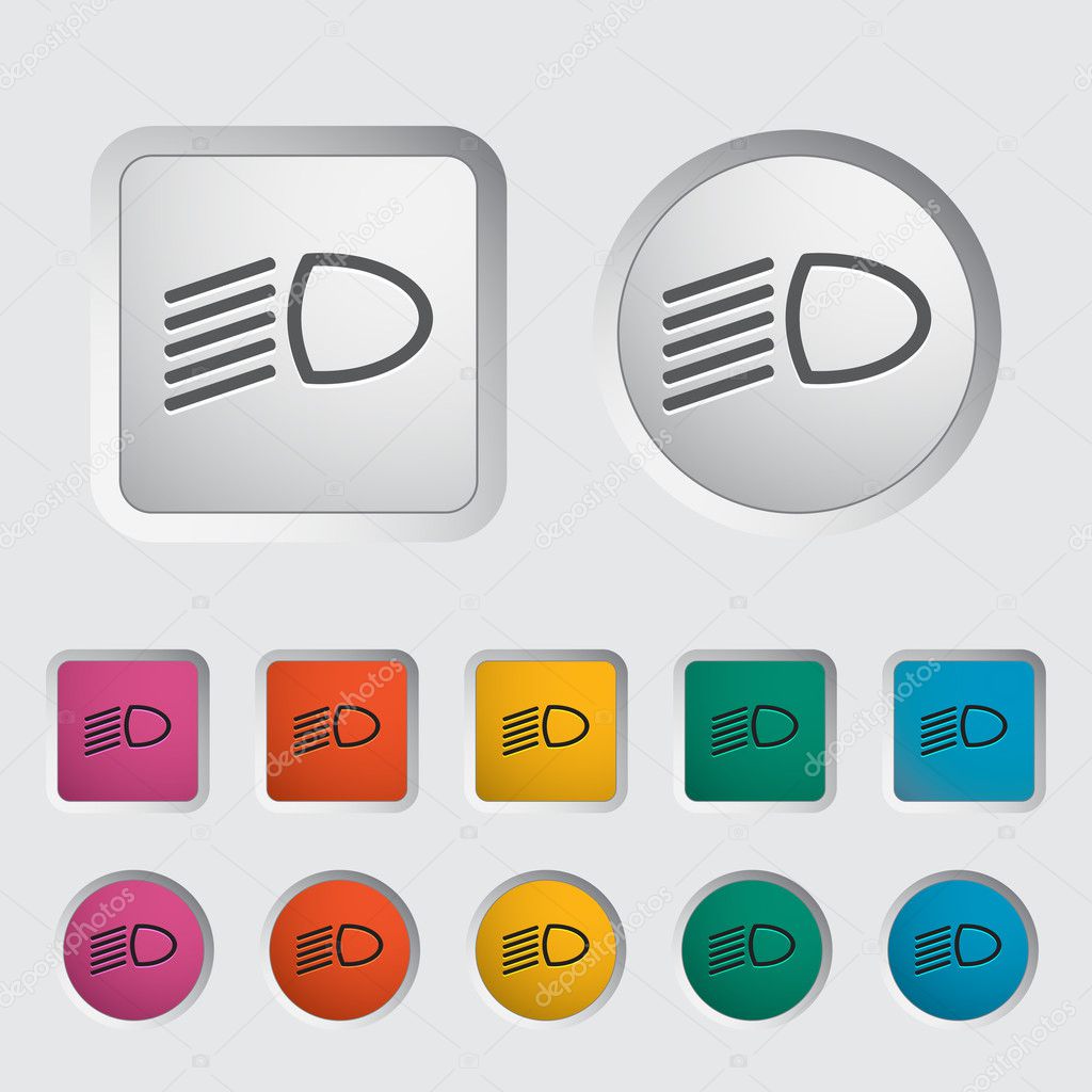 Headlight icon. Vector illustration EPS.