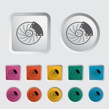 Automobile brakes single icon.