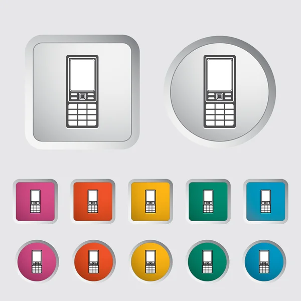 Téléphone icône unique . — Image vectorielle