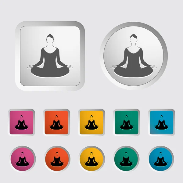 Yoga icon. — Stock Vector