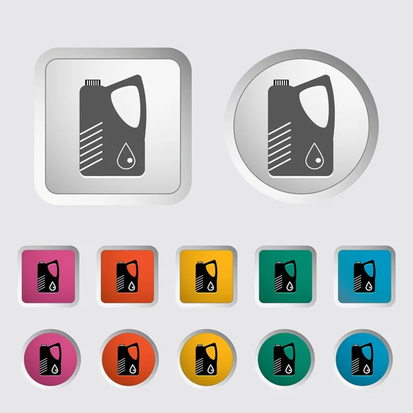 Jerrycan één pictogram. — Stockvector