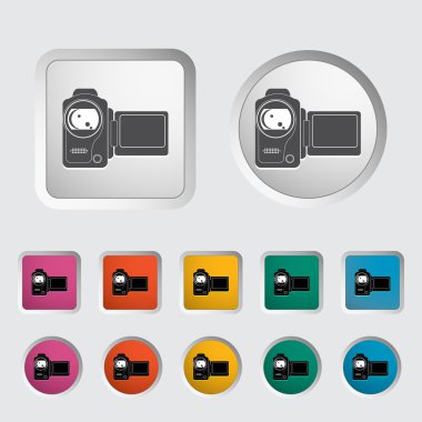 video kamera tek simge.