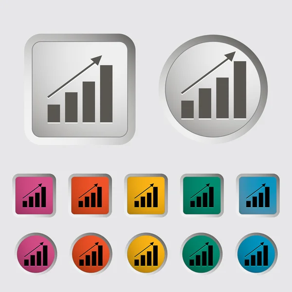 Graph single icon. — Stock Vector