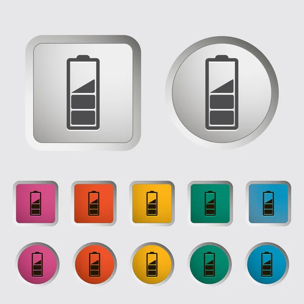 Opladen van de batterij, enkel pictogram. — Stockvector