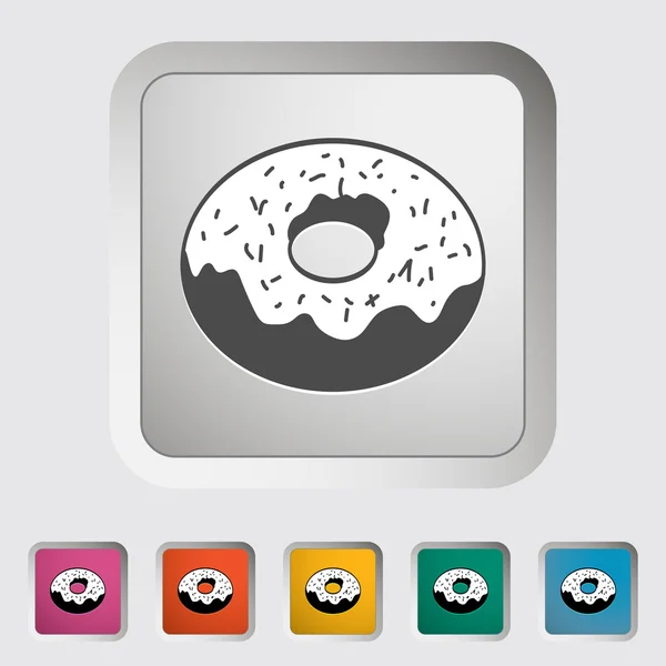 Donut icono — Vector de stock