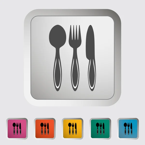 Spoon, fork, knife — Stock Vector