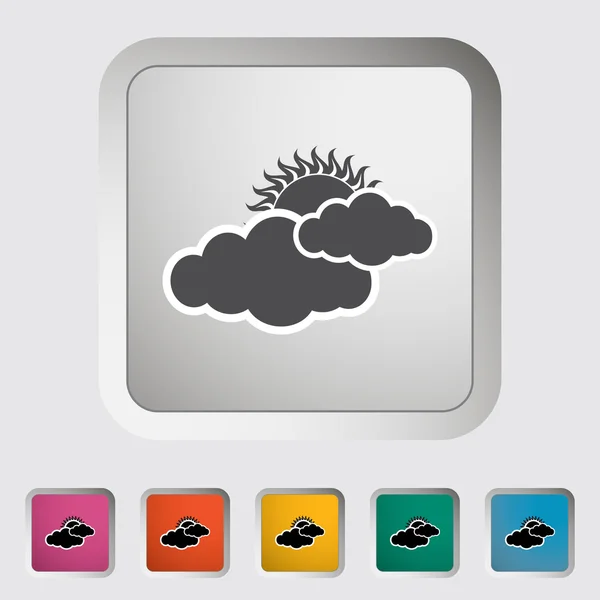 Cloudiness single icon. — Stock Vector