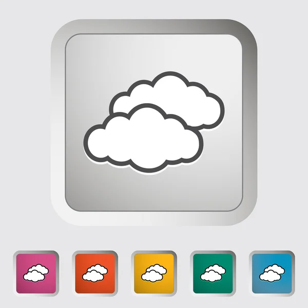 Overcast single icon. — Stock Vector