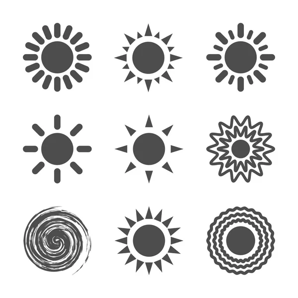 Icono del sol — Vector de stock
