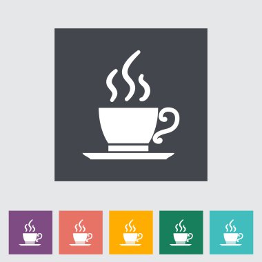 Café düz tek simge.