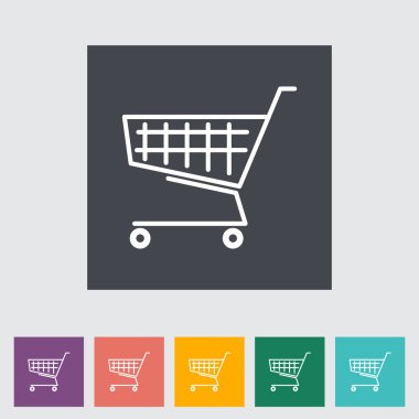 sepeti düz tek simge.