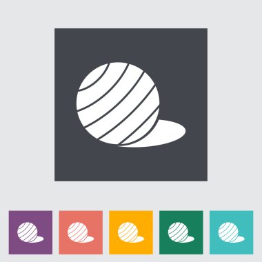 fittball düz tek simge.