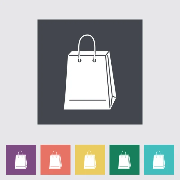 Bolsa de tienda plana icono único . — Vector de stock