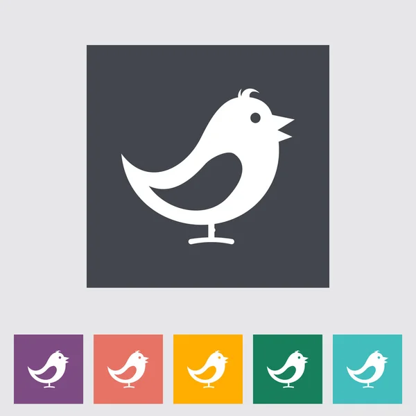 Bird flat icon. — Stock Vector