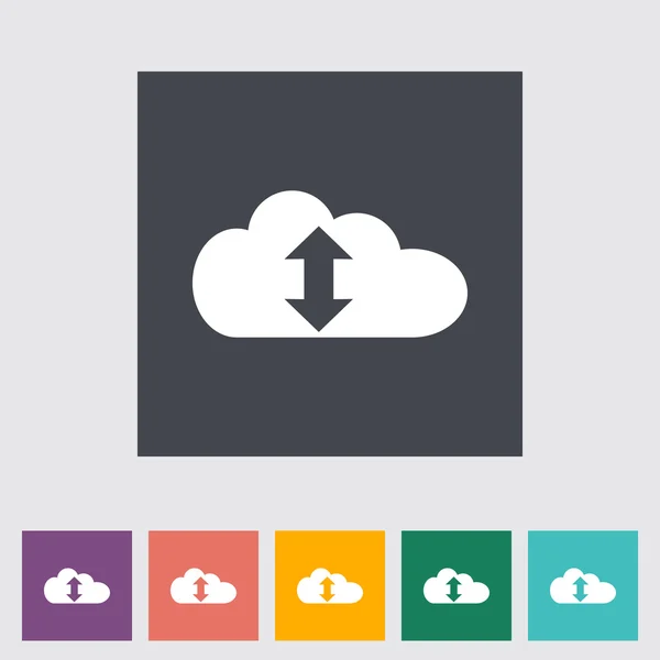 Cloud computing icono plano — Vector de stock