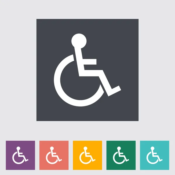 Disabled flat single icon. — Stock Vector