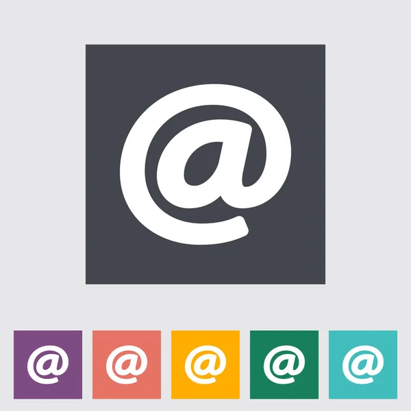 Email plano icono único . — Vector de stock