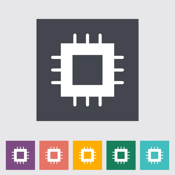 Elektronischer Chip flaches Symbol 2 — Stockvektor