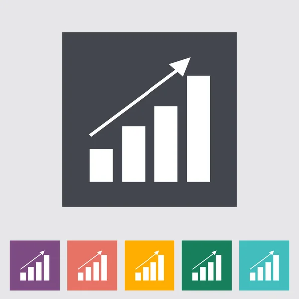 Gráfico único ícone plana . — Vetor de Stock