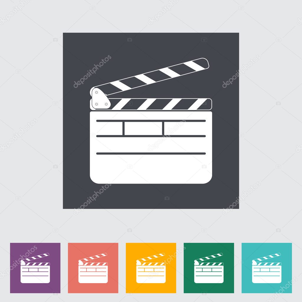 Director clapperboard flat icon.