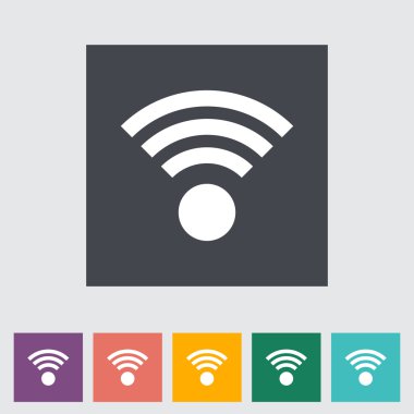 Wireless flat icon. clipart