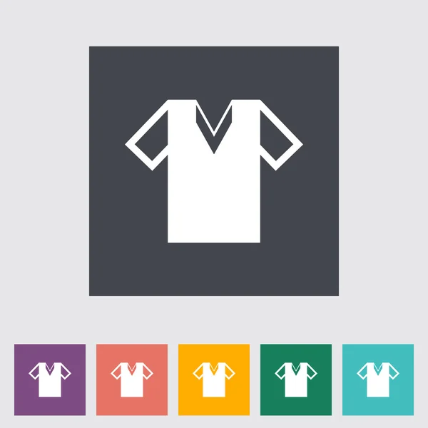 T-Shirt einzelne flache Ikone. — Stockvektor
