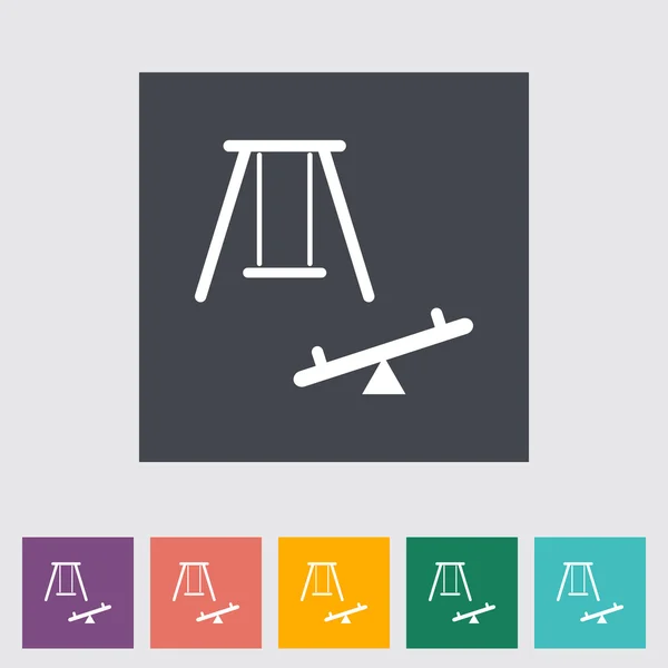 Swing. enkele platte pictogram. — Stockvector