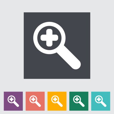 ölçek tek düz simgesi.