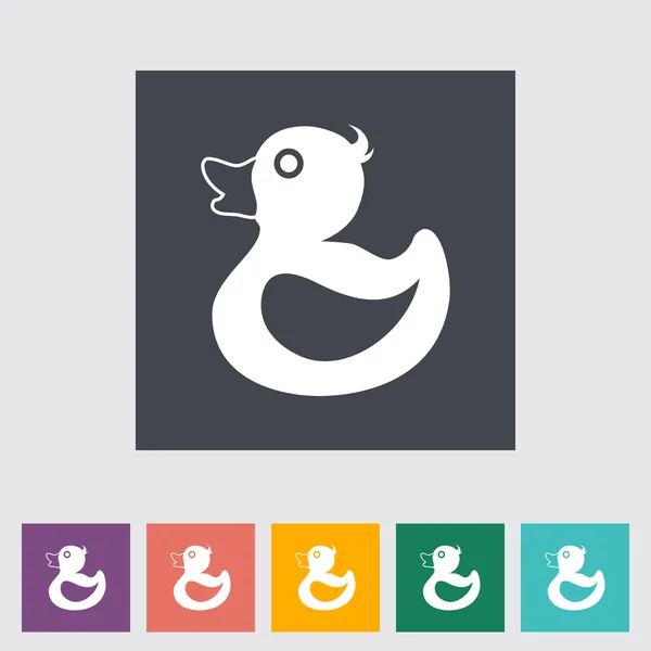 Duck flat icon — Stock Vector