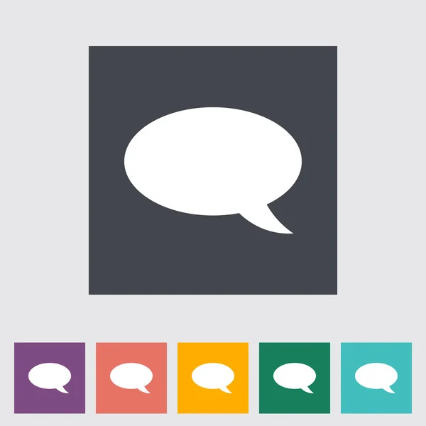 Chat vlakke pictogram. — Stockvector