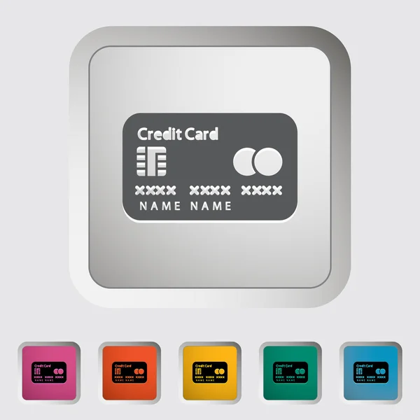 Kredi kartı tek simge. — Stok Vektör