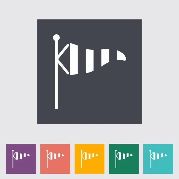 Torre meteorologica icona piatta . — Vettoriale Stock
