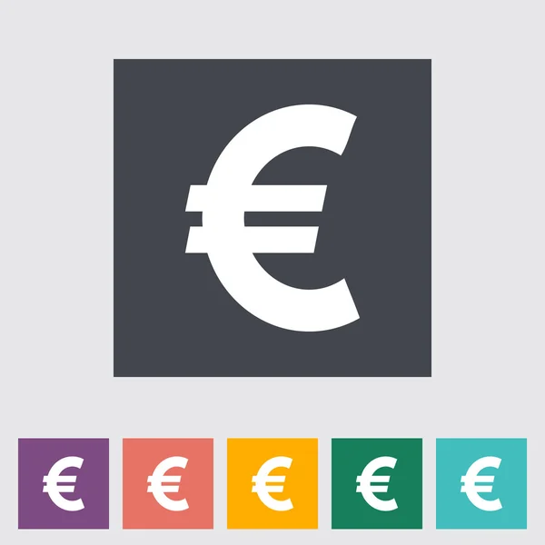 Euro platte pictogram. — Stockvector