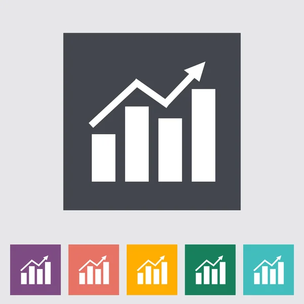 Gráfico único ícone plana . — Vetor de Stock