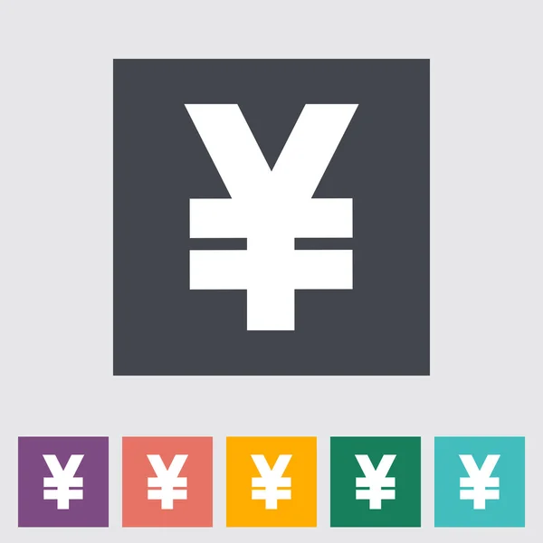 Yen icône plate . — Image vectorielle