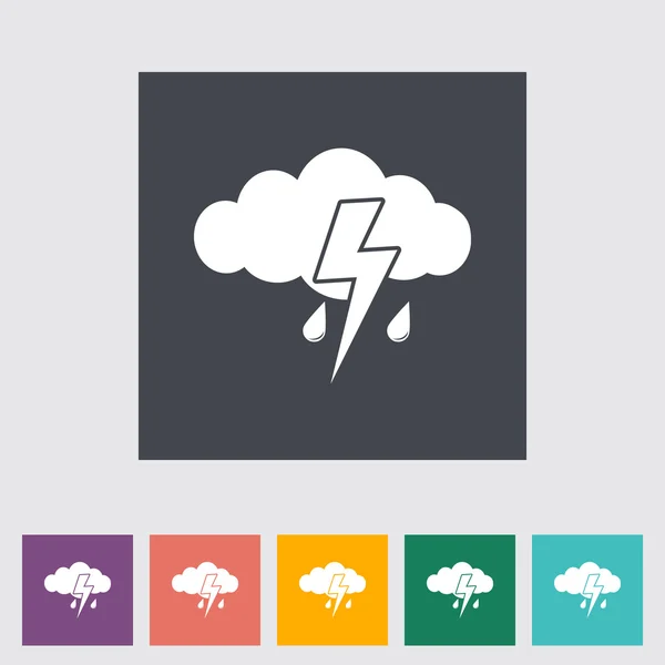 Storm flat icon. — Stock Vector