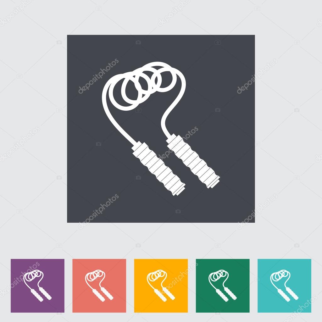 Skipping rope flat icon.