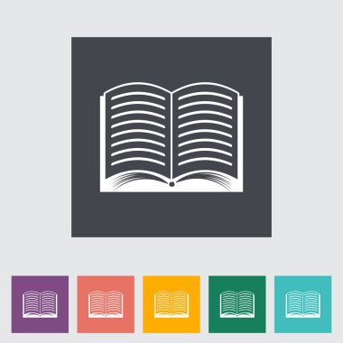 Kitap Düz Simgesi