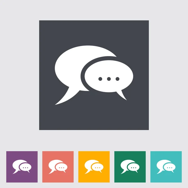 Chat vlakke pictogram. — Stockvector