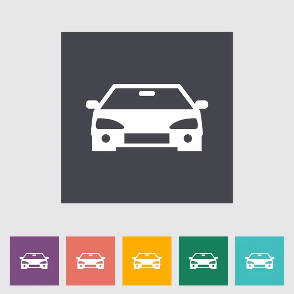 Auto platte pictogram. — Stockvector