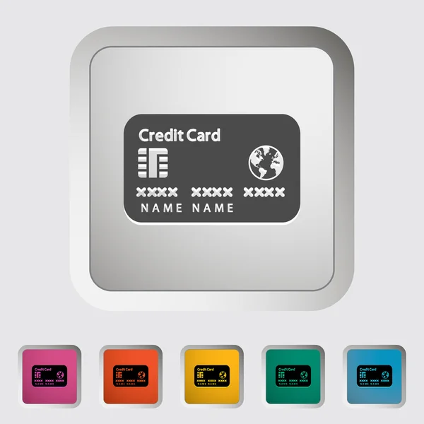 Credit card single icon. — Stock Vector