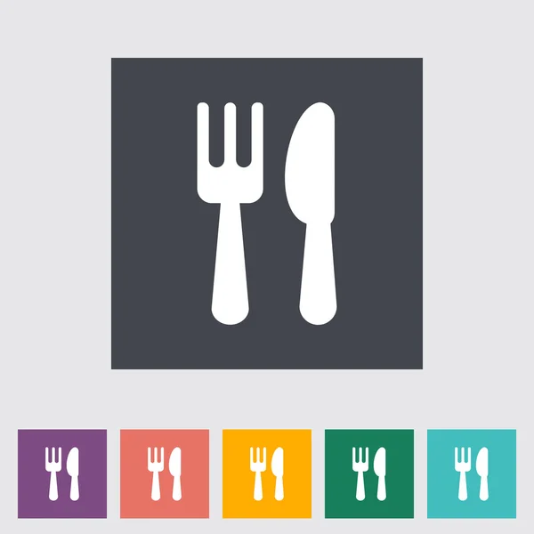 Cutlery single flat icon. — Stock Vector