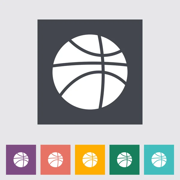 Basketbal ploché ikony. — Stockový vektor