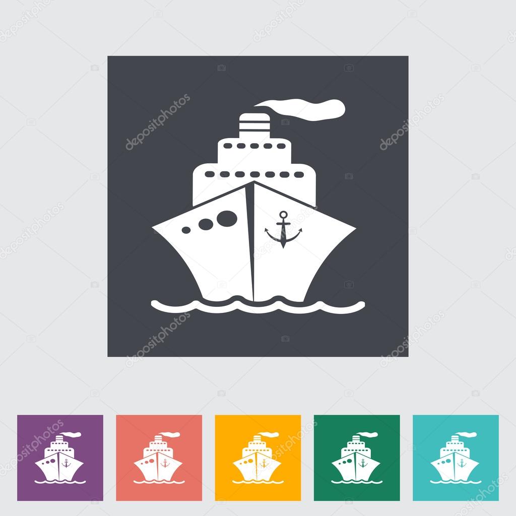 Ship flat icon.