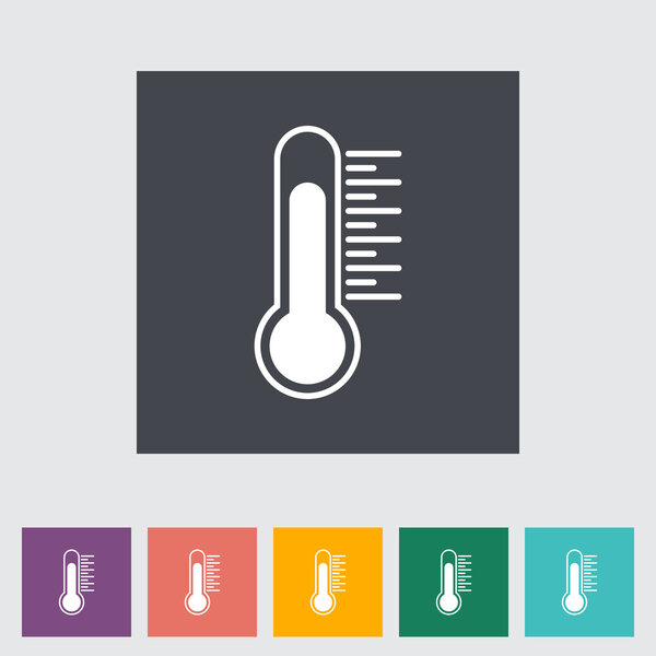 Thermometer flat icon.