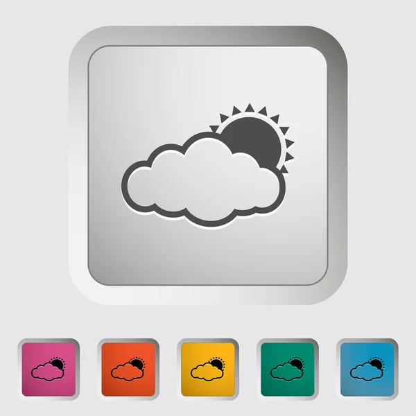 Cloudiness single icon. — Stock Vector